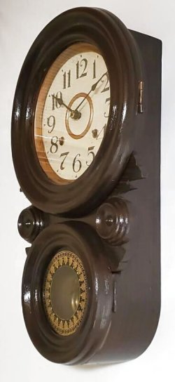 画像2: 名古屋時計・四つ丸ダルマ時計八日巻き・リペイント