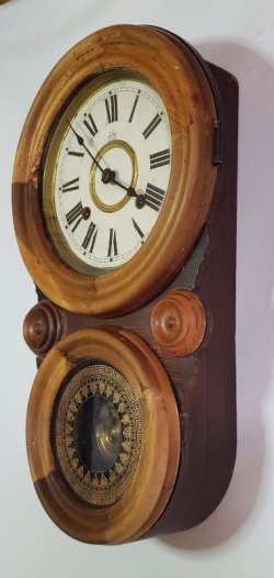 画像2: 福田時計製造会社の　四つ丸ダルマ時計　八日まき・明治期