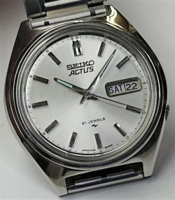画像1: セイコーアクタス・紳士自動巻き・シンプルな時計・美品・【１９７６年・昭和５１年・１０月生まれ】