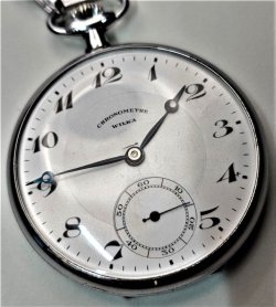 画像1: ウィルカ【WILKA】【スイス・ジュネーブ】懐中時計・１９５０年から１９６０年にかけて・手巻き・ブルースチールの長短剣