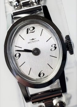 画像1: モンディア【スイス】・婦人用手巻き・デッドのような綺麗で可愛い時計です・【１９６０年代】