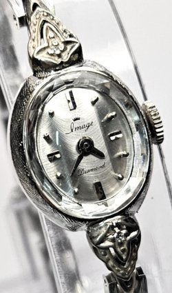 画像1: イメージ・スイス製婦人用手巻・内面カットラスの、お洒落な時計・１９６０年代