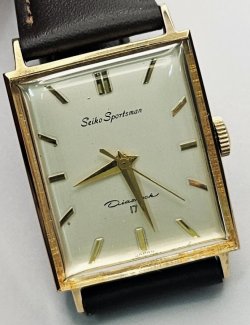 画像1: セイコー・スポーツマン・数少ない角形・本体デッドストック紳士手巻き【１９６０年・昭和３５年・１月生まれ】