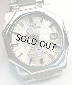 画像1:  テクノス・カイザー・タイゴン・立体感のあるアートダイヤル・９面カットガラス・スイス製紳士用自動巻き・１９７０年代