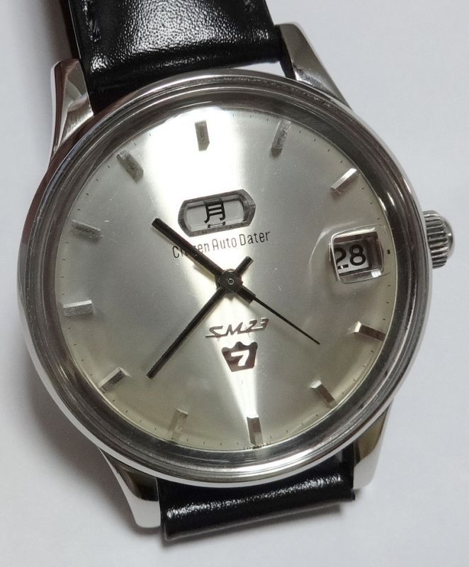 シチズン・オートデーターセブンSM7・昭和40年代紳士自動巻き・大型 - アンティーク時計専門店 時計屋なかの