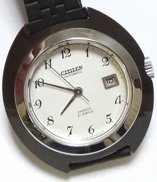 シチズンコスモスターV2・ブラッキー・昭和50年代婦人用自動巻き・美品 - アンティーク時計専門店 時計屋なかの