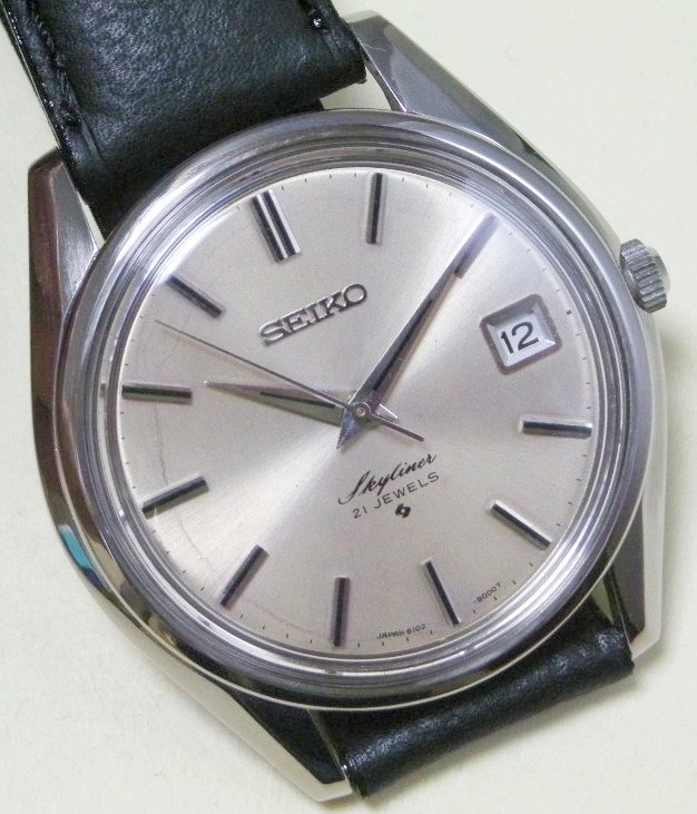 セイコー61スカイライナーカレンダー・昭和40年代紳士用手巻 - アンティーク時計専門店 時計屋なかの