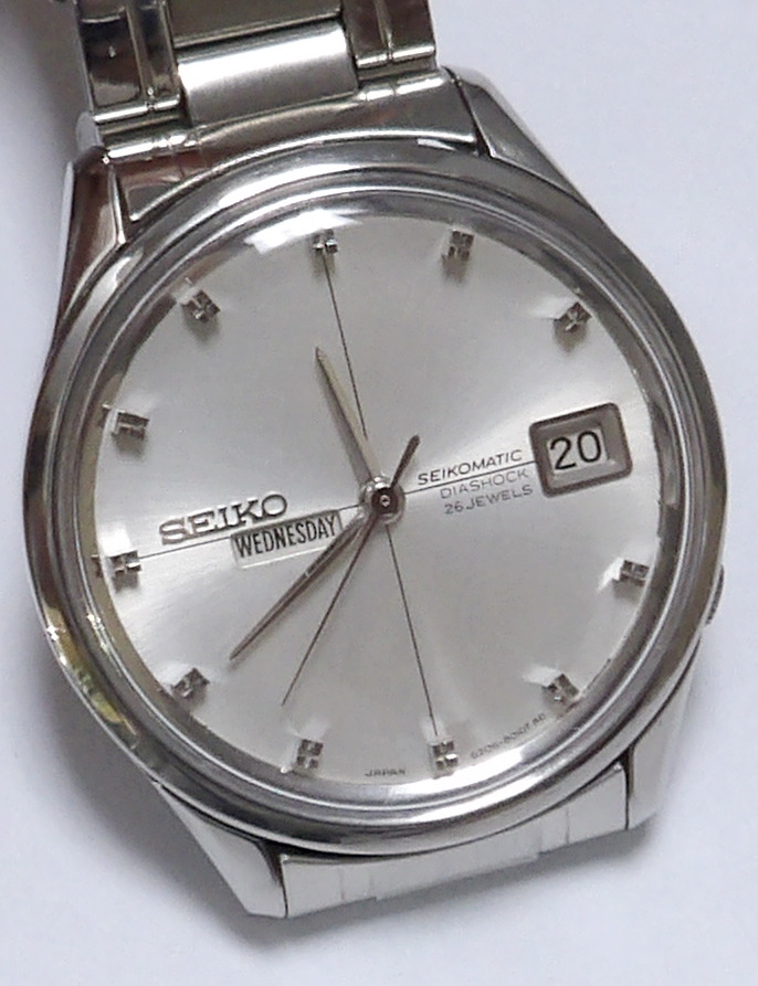セイコー・マチックウイークデーター（ビジネス）・昭和40年代紳士自動巻き・変わり文字板 - アンティーク時計専門店 時計屋なかの