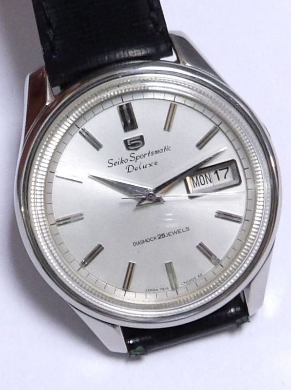 セイコー76スポーツマチックファイブデラックス・昭和40年代紳士自動巻き - アンティーク時計専門店 時計屋なかの
