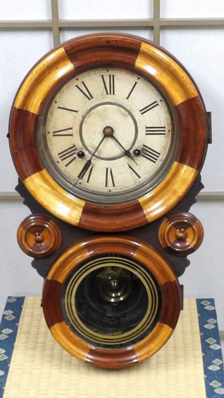 イングラハム【アメリカ製】・寄木だるま時計・明治時代の八日巻 - アンティーク時計専門店 時計屋なかの
