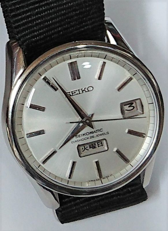 セイコー・マチックウイークデーター（ビジネス）・昭和40年代紳士自動巻き - アンティーク時計専門店 時計屋なかの