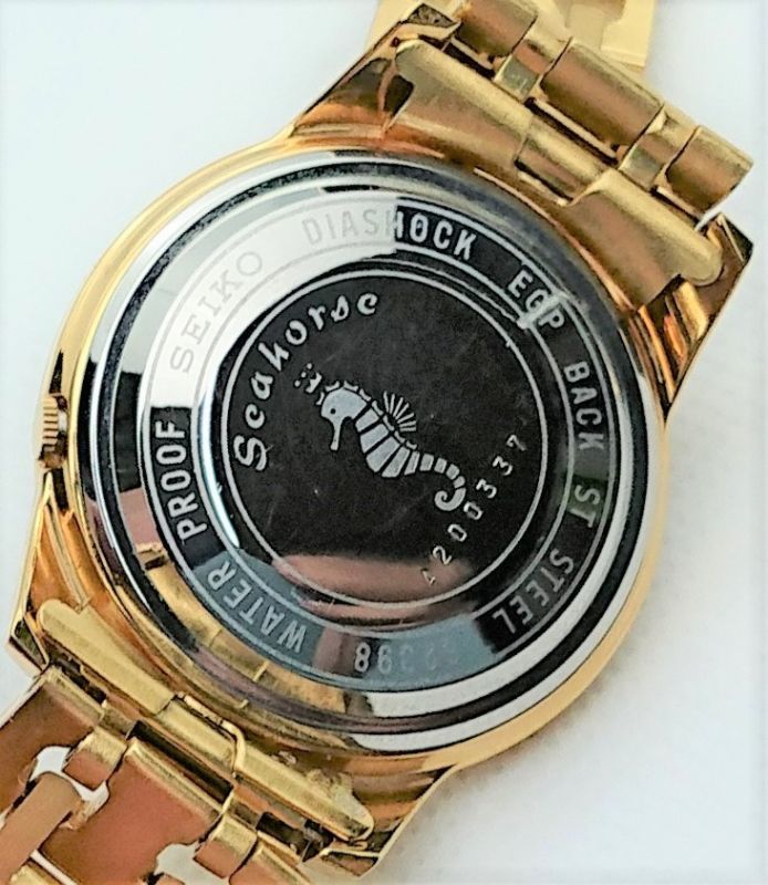 独楽のマークのセイコー・スポーツマチック820・昭和40年代紳士自動巻き・美しいシーホース - アンティーク時計専門店 時計屋なかの