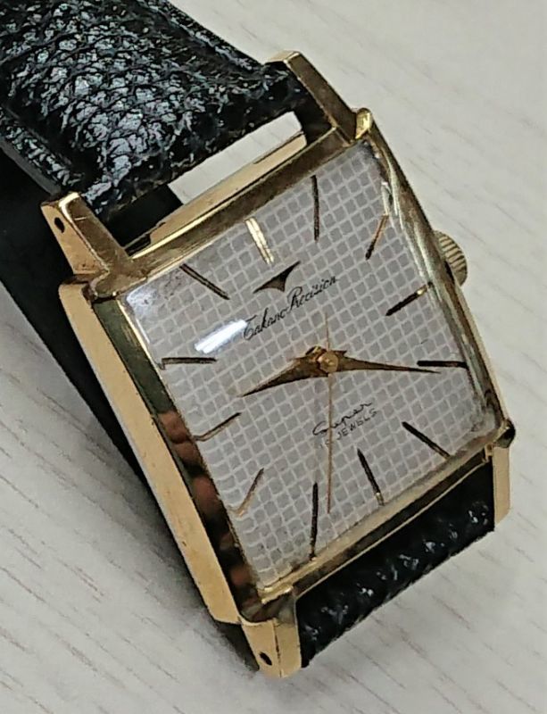 タカノ・スーパー・幻の時計と言われる昭和30年代紳士角型手巻・変わり文字板 - アンティーク時計専門店 時計屋なかの
