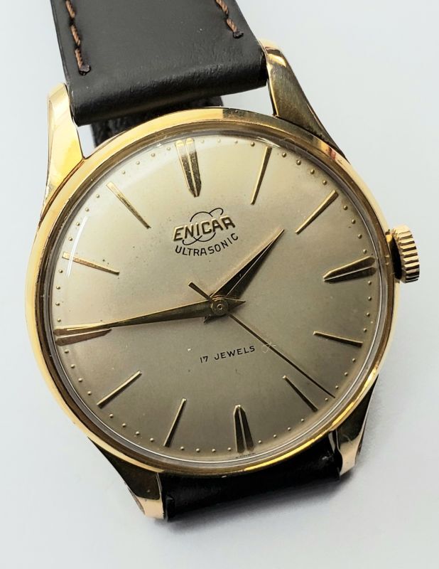 ENICAR エニカ ビンテージ 21石メンズ手巻き腕時計 スイス製 稼動品 - 腕時計、アクセサリー