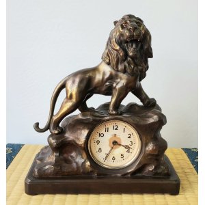 画像: 東洋時計・【小ライオン】1930年代の手巻き　貴重な置き時計