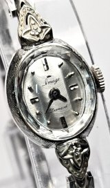 画像: イメージ・スイス製婦人用手巻・内面カットラスの、お洒落な時計・１９６０年代
