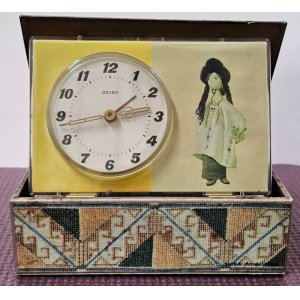 画像: セイコー・ブック型・ベル付き目覚まし・パペット・昭和４０年代・手巻・希少な時計