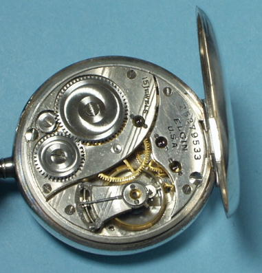 画像: エルジン（ＵＳＡ）銀無垢手巻き懐中時計・小型