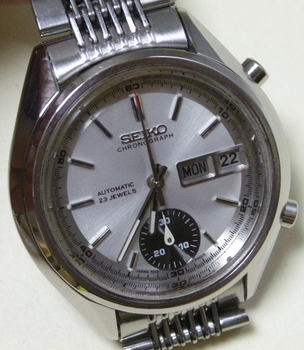 セイコー クロノグラフ 昭和４０年代紳士用シンプルな自動巻き アンティーク時計専門店 時計屋なかの