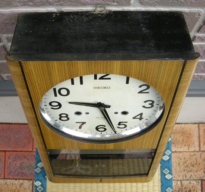 画像: セイコー１ヶ月巻き掛け時計・タイムデーター・昭和４０年代