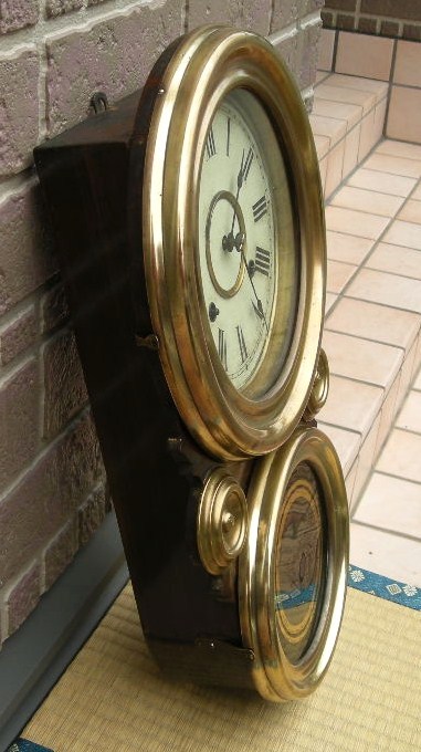 画像: 大阪時計・四つ丸ダルマ時計【八日巻き】真鍮枠・明治期