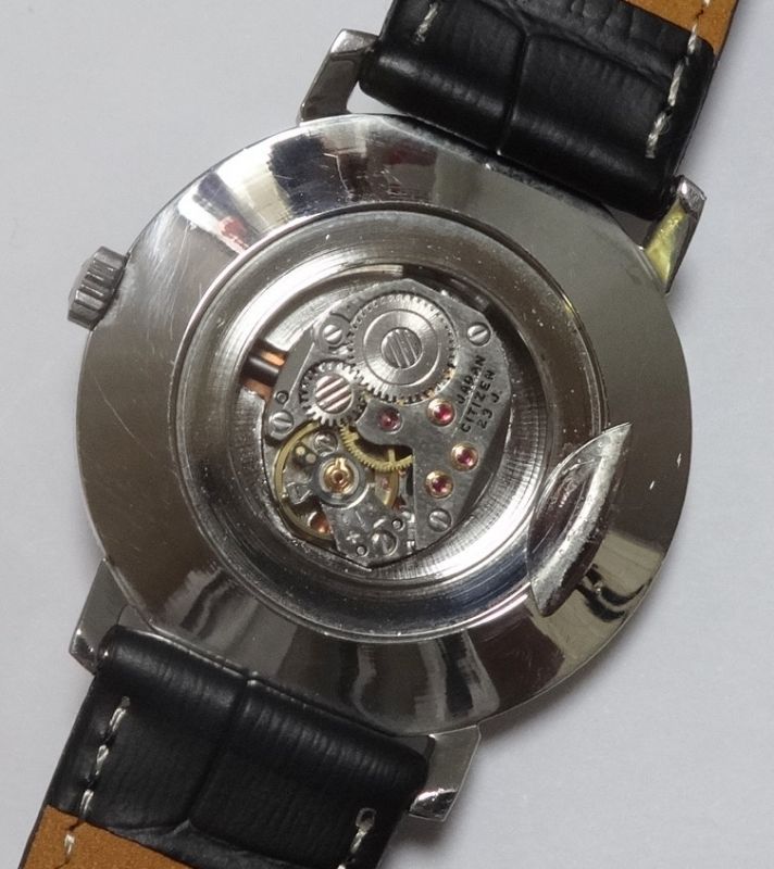 画像: シチズン鉄道１００周年記念時計・D５１レリーフ文字板・１９７０年代手巻き