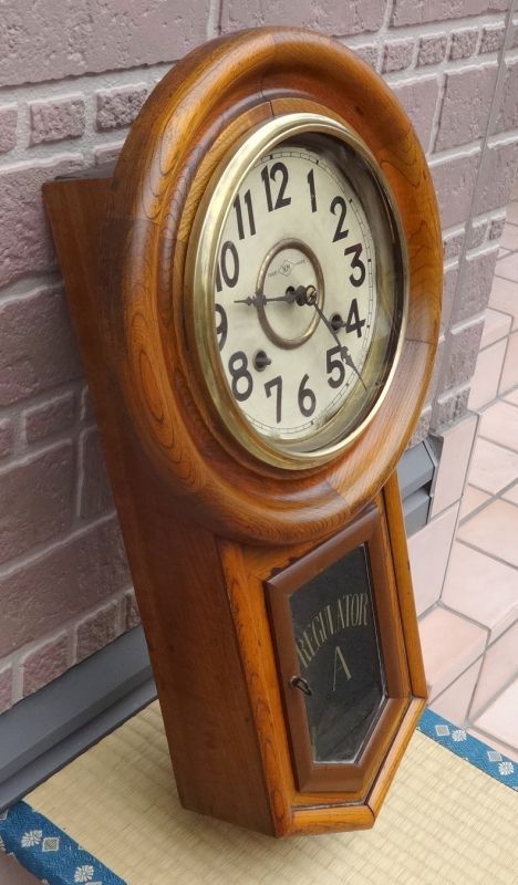 画像: アンソニア（USA)・ラウンドドロップ・明治時代八日まき掛時計