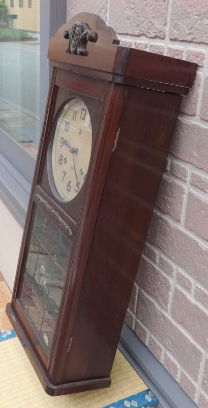 画像: 草間時計・昭和初期の宮型八日まき・やや大きめの数の少ない時計