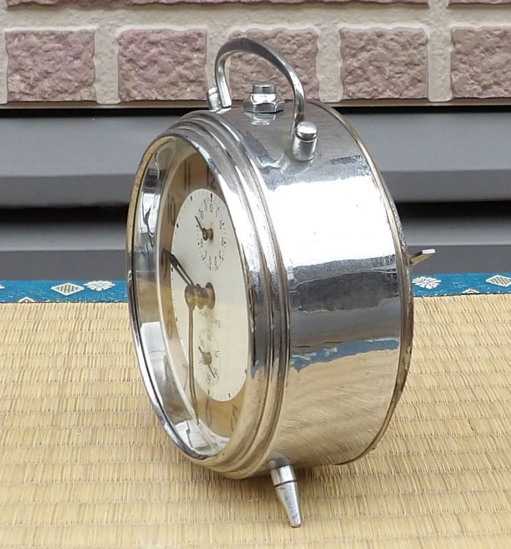 画像: 山口時計・サンエイコー・昭和３０年代ベル付目覚まし・数少ない製品