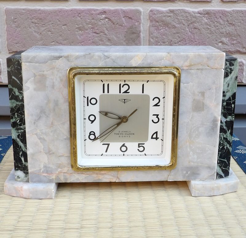 昭和前期頃の大理石の置き時計昭和前期頃の大理石の置き時計