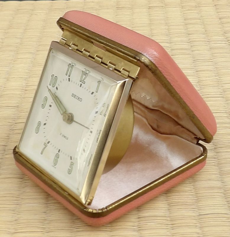 画像: セイコー・トラベラ・２石（ピンク）・昭和４０年代手巻