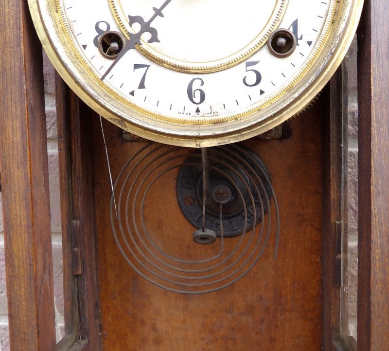 画像: 明治時計・スリゲル型（宮型）八日巻き掛時計・明治から大正にかけて