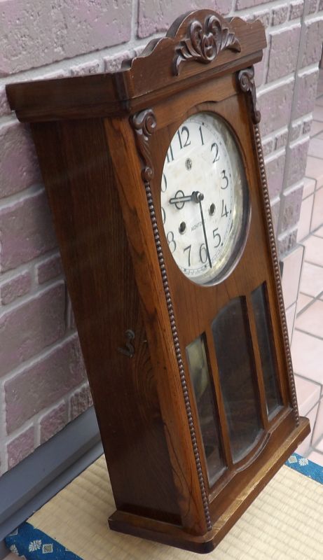 画像: 愛知時計・宮型八日まき掛時計・昭和中期
