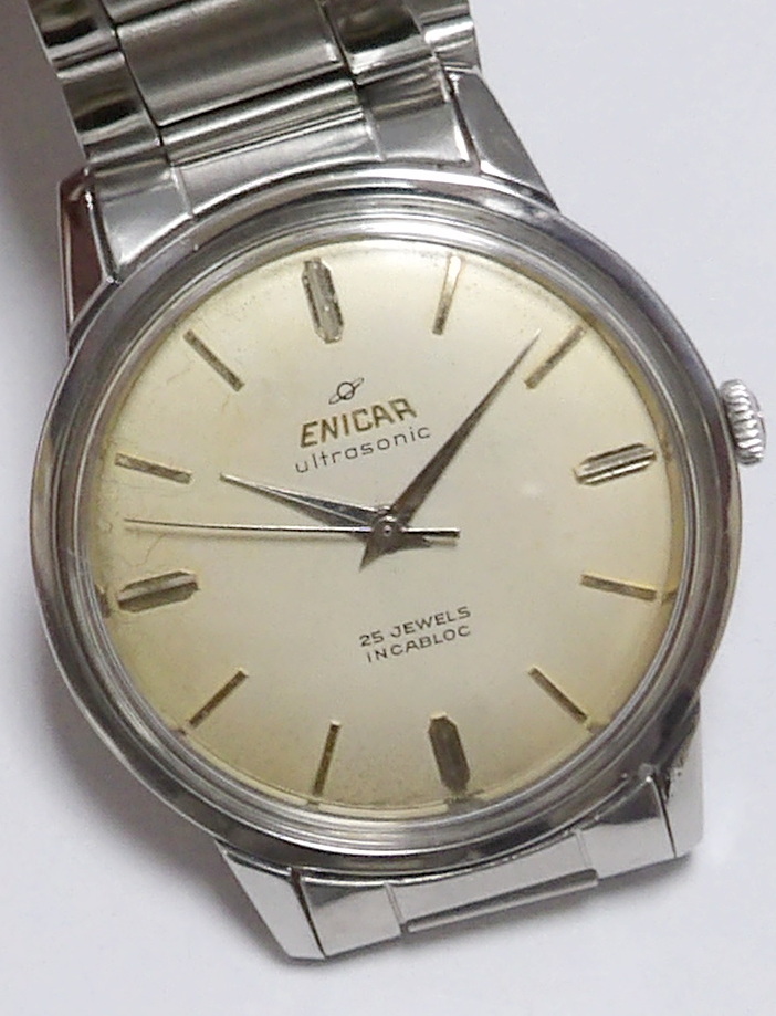 土星のマークの、エニカ・スイス製 紳士手巻き - 時計