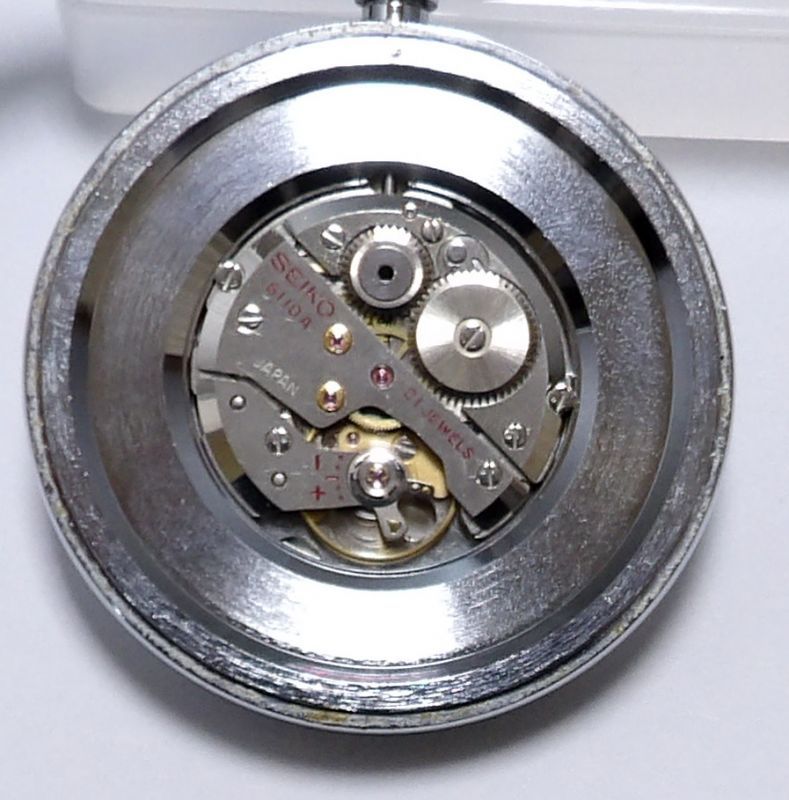 画像: セイコー懐中時計【鉄道時計】プレシオン・昭和４０年代・手巻き・茶の皮紐付