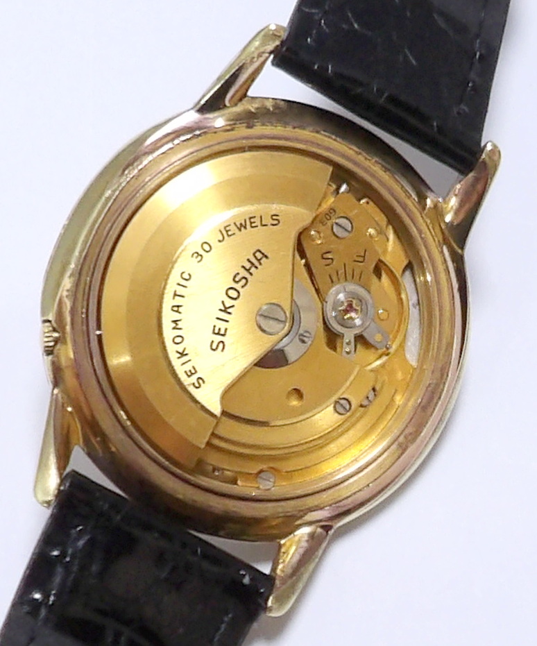 Seikomatic  アンティーク　金メッキ　自動巻き腕時計　30石