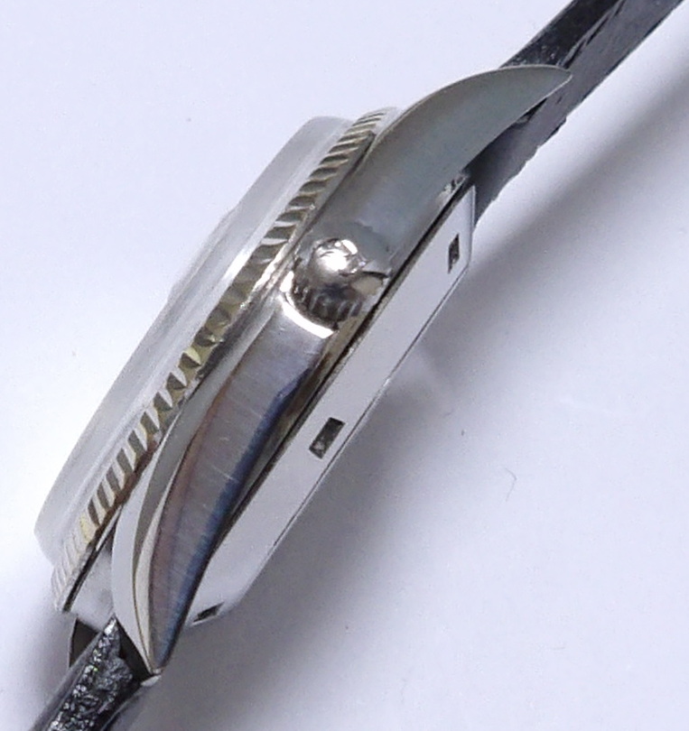 画像: リコー・紳士用自動巻き（手巻き機構付）・昭和４０年代・刻み風防枠