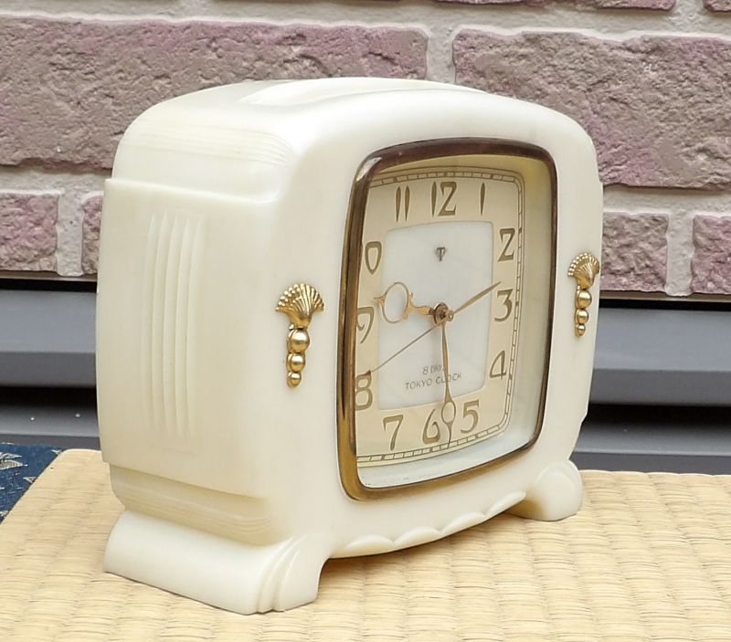 画像: 東京時計・昭和30年代八日まき手巻・アイボリーケース