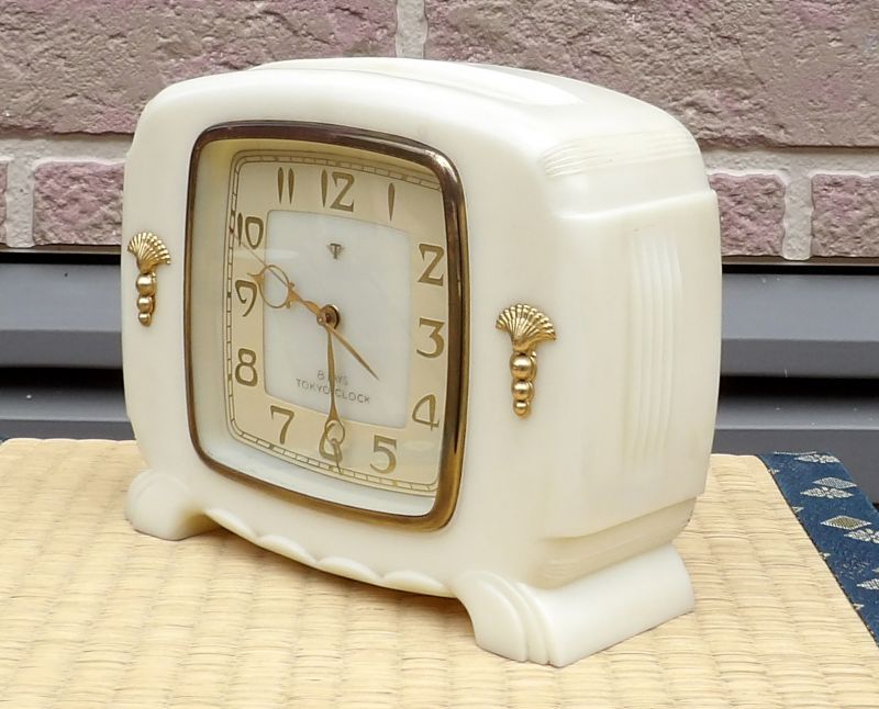 画像: 東京時計・昭和30年代八日まき手巻・アイボリーケース