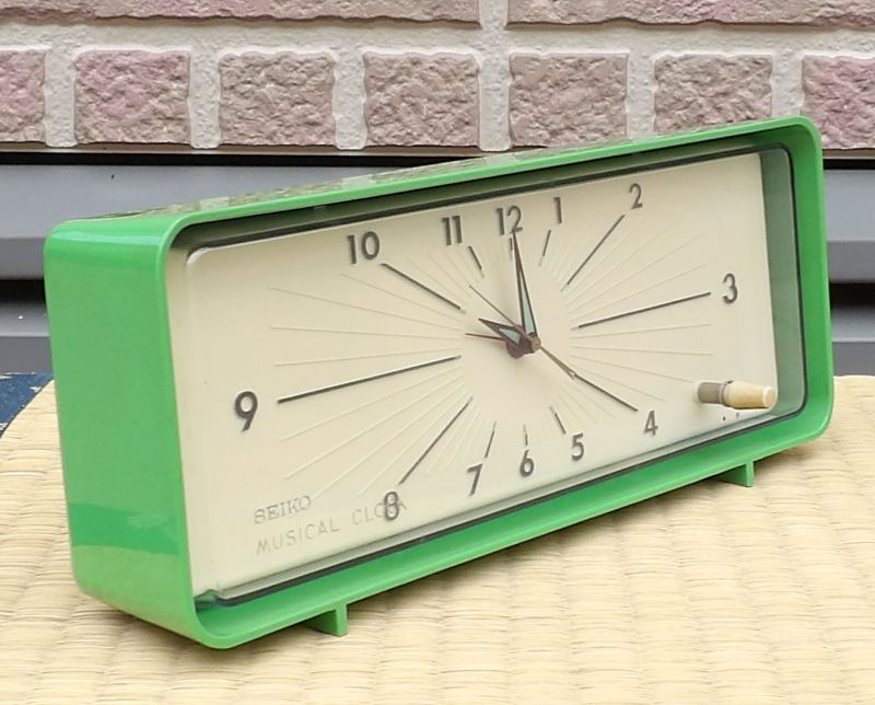画像: セイコーミュージカルクロック・昭和30年代オルゴール【故郷の空】付き・日巻置き時計