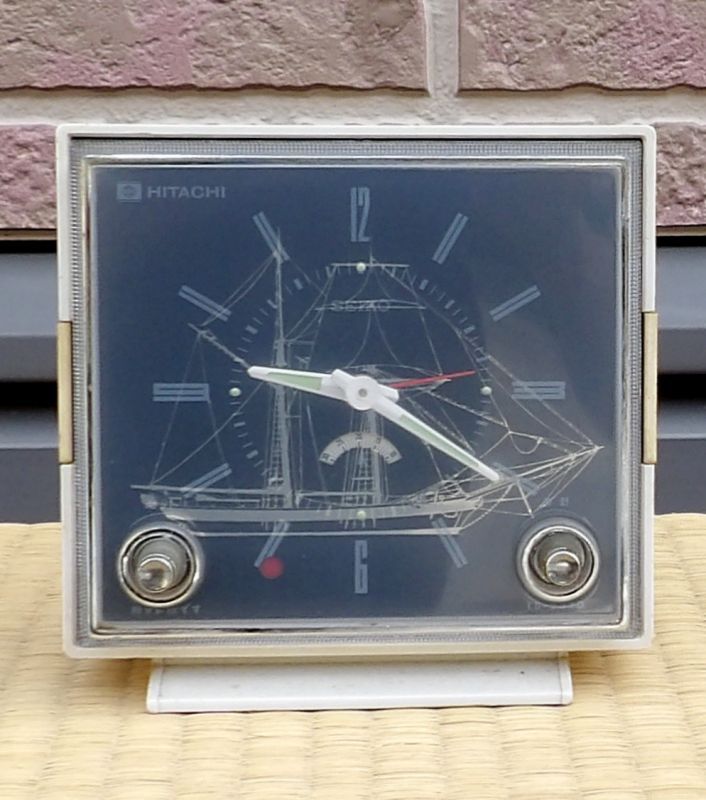 画像1: セイコータイムスイッチ付置き時計・昭和30年代・日巻き【一日巻】