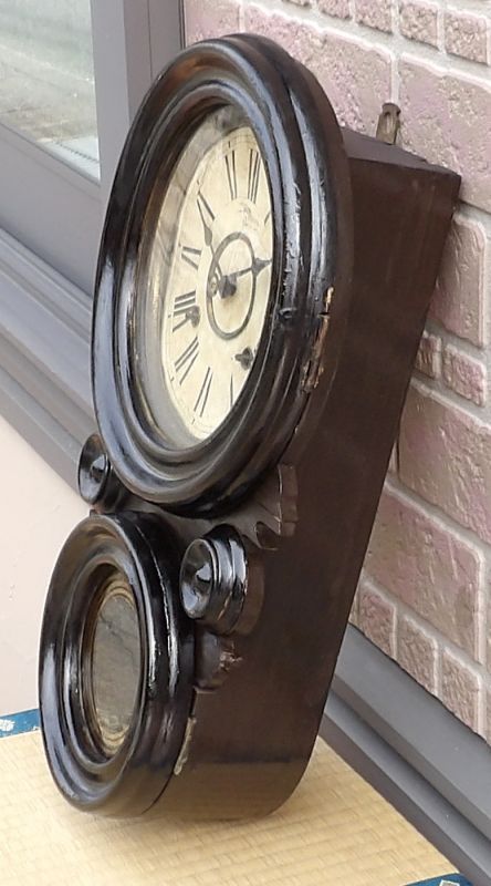 画像: だるま時計・明治から大正にかけての、メーカー不詳・八日まき掛け時計