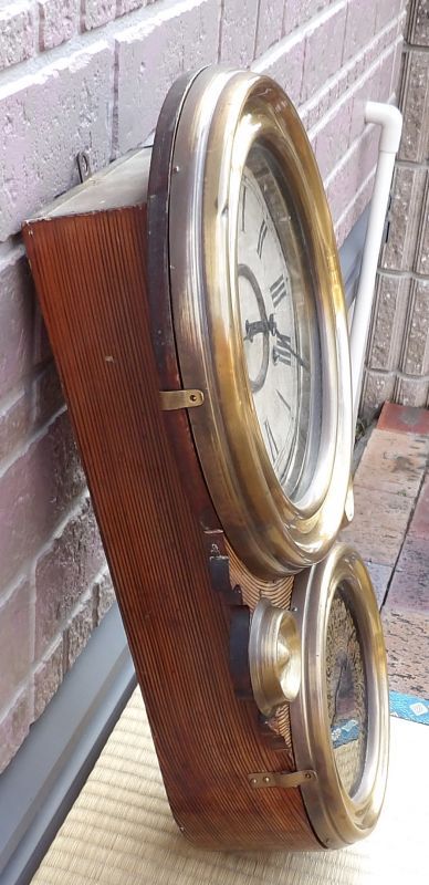 画像: セイコー舎・四つ丸金ダルマ時計・明治時代の八日まき掛時計