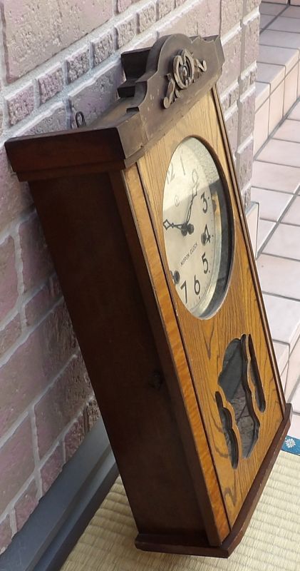 画像: 日本時計・昭和初期の宮型八日まき掛時計【日本時計は、当ショップ初登場】