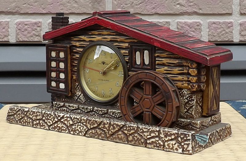 画像: 東京時計・昭和30年代オルゴール付き置き時計【おおスザンナ】水車が回る