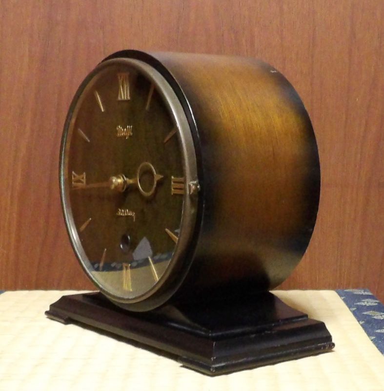 画像: 明治時計・一ヶ月巻置き時計（日の出型）打ち方なし・昭和４０年代