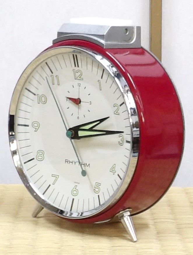 画像: リズム時計・ベル付き目覚まし・昭和３０年代から４０年代。美品