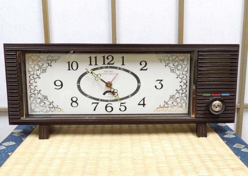 セイコーコロナ・オルゴール付手巻（星影のワルツ）・昭和４０年代 アンティーク時計専門店 時計屋なかの