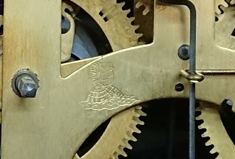 画像: 【調整中】佐藤時計・宮型八日巻き・昭和中期の大型で鶏印の刻印あり。