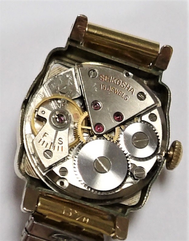 画像: Sマークのセイコー・ユニーク・昭和３０年代の、小さくても紳士用手巻き【女性にも合います】希少な時計